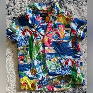 Polo by Ralph Lauren Hawaiian style short sleeve button down toddler size 5.